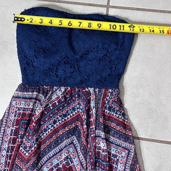 Almost famous Women Blue Strapless Dress size small - Picture 8 of 8